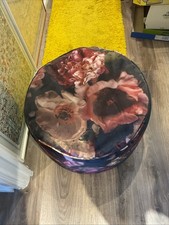 Large Drum Pouffe From NEXT Floral Design Polystyrene Bead Filling 