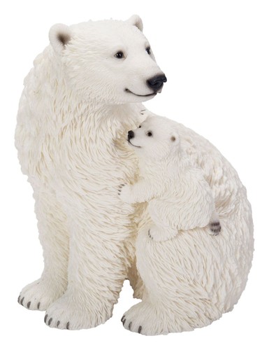 Polar bear mother baby - bear,