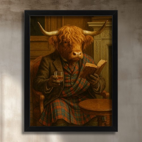 Highland cow art - cow,