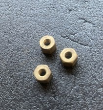 AUSTIN J40 PEDAL CAR ORIGINAL WHEEL BRASS FIXING NUTS X 3 FULL SET