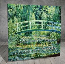 Claude Monet  Japanese Bridge Landscape FLOWER CANVAS PAINTING SQ 193