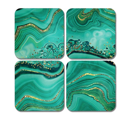 Square green agate - square,
