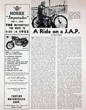 1955 J.A.P. Speedway Short Track Pierre Mion - 1-Page Vintage Motorcycle Article