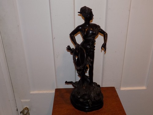Vintage diana huntress bronze - diana,