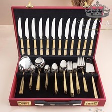 Luxury 92-Pc Gold Cutlery Set