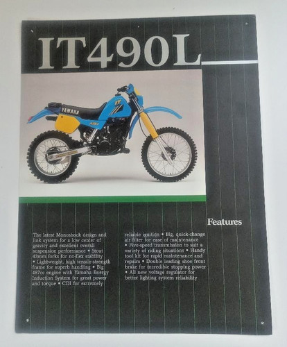 Vintage oem 1984 yamaha it490l - yamaha,