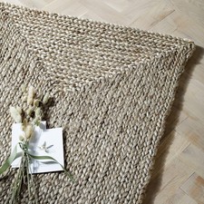 The White Company Rustic Jute Braided Runner Rug 70 x 230 cm Hallway Carpet Mat