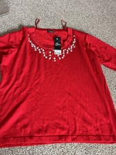 Red 3/4 Sleeve Bon Marche