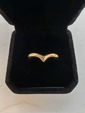 Pure Quality Vintage 9ct Yellow Gold Wishbone Ring Size U