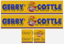 Code 3 Adhesive Vinyl Trailer Decal - Gerry Cottle Circus - 1/50 1/64 1/76 1/148