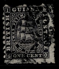 BRITISH GUIANA QV SG85, 1c