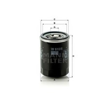 MANN W610/6 Oil Filter Fits