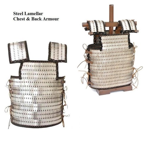 Medieval steel lamellar chest - lamellar,