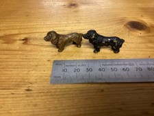 2 Super Cold Painted Bronze Dogs,the Pair.