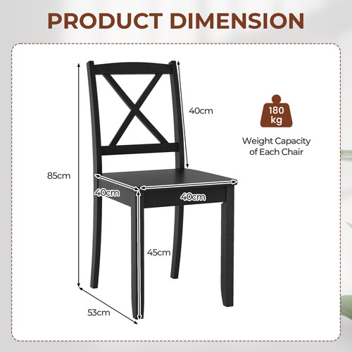 Pcs wooden side chairs - 2,