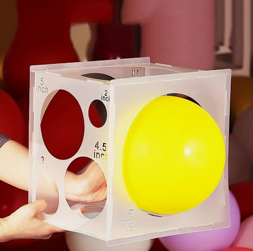 Plastic balloon sizer box - balloon,