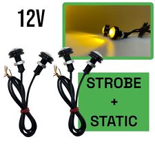 4 x Yellow amber Strobe 23mm LED Eagle Eye Marker Recovery Lights hideaway