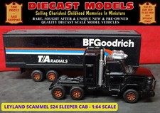 UK MADE CORGI LEYLAND SCAMMELL S24 6 WHEEL SLEEPER-CAB TRUCK & BOX TRAILER