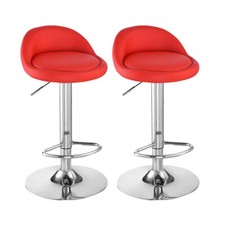 Set of 2 Bar Stools Gas Lift
