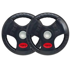 15 kg Tri-Grip Dumbbell Olympic Weight Lifting Plates 2" Fitnes Home Gym 