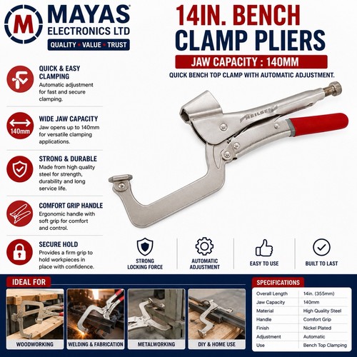 Bench clamp locking - 14”,