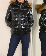 Women's Puffer Coat Wet Look