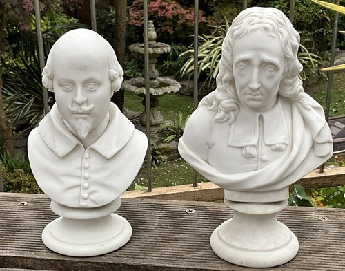 C1890 parian bisque busts - c1890,
