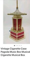 Reuge Vintage Cigarette Lipstick Carousel Pagoda Music Box 1960's