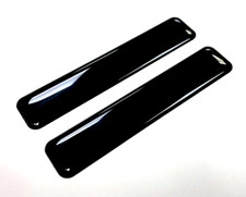 2 x BLACK Stickers/Patch 75mm