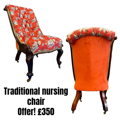 Victorian upholstered - victorian, re-upholstered