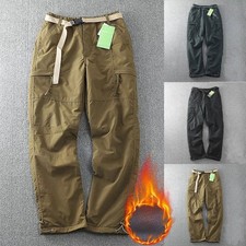 Mens Hiking Pants Windproof Waterproof Trousers Thermal Fleece Winter Outdoor