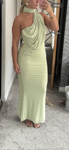 Green maxi wedding - green, dress