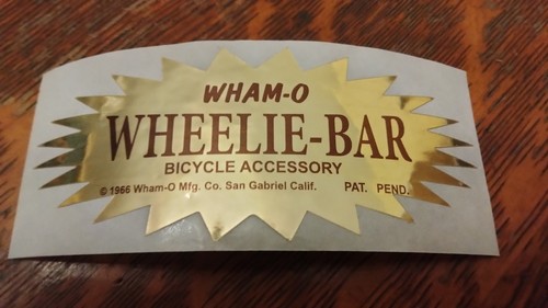 Wham wheelie bar sticker - wheelie,