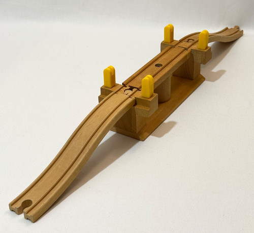 Wooden swing bridge with - wooden,