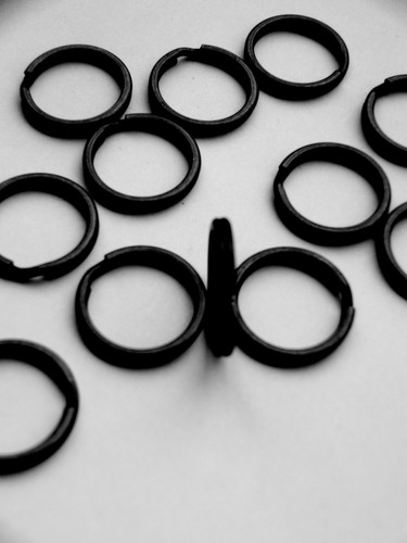 100 key rings 15mm - key,