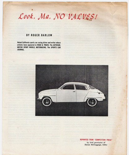 Saab stroke article - 96, 2-stroke