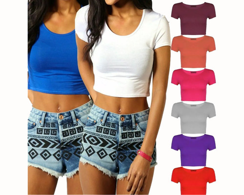 Women cap sleeve crop - women's, top