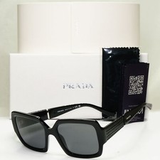 Prada Sunglasses Black Square Diamante Crystal PR21XS SPR 21X 01E-5S0