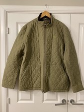 Barber light green quilted zip