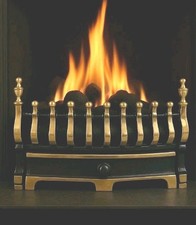 Brass & Black Blenheim Fire Fret 16" For Gas Or Electric Fire New Boxed