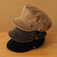 Retro Suede Beret Hat Flat