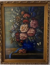 Large vintage oil painting