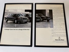 FRAMED Original W126 Mercedes Benz S Class SEC SL Magazine Advert Man Cave Retro