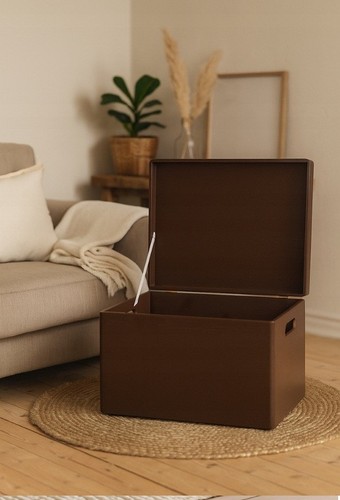Large brown colour wooden box - large,