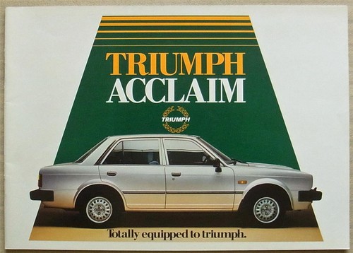 Triumph acclaim car - acclaim, sales