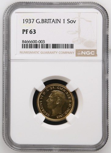 1937 gold proof sovereign - 1937,