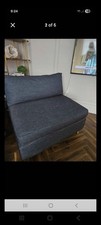  Dark  Blue  Armchair Living Room Bedroom Lounge Chair Comfy Relax Seat