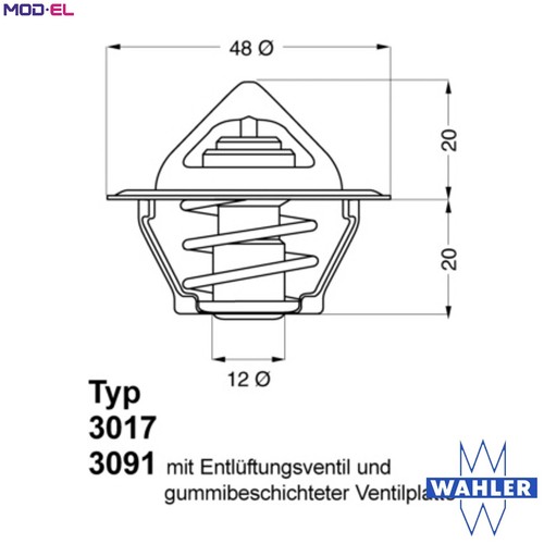 Thermostat coolant 3017 87d2 - thermostat, 3017.87d2