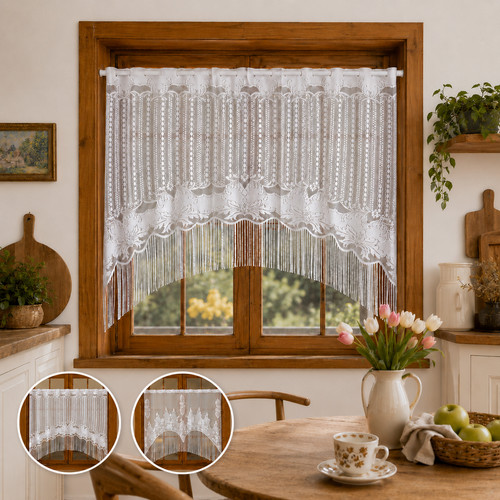 Lace kitchen short curtain - kitchen,
