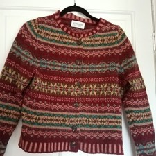 Fairisle Shetland wool new cardigan by Eribe Scotland